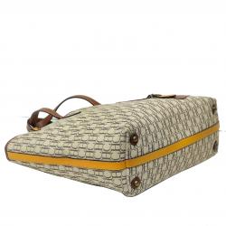 Pre Owned Carolina Herrera Tricolor Monogram Canvas and Leather Tote