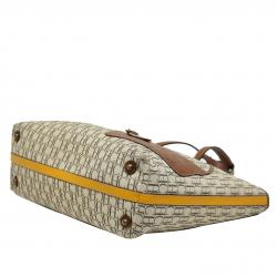 Pre Owned Carolina Herrera Tricolor Monogram Canvas and Leather Tote