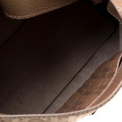 مملوكة مسبقًا Carolina Herrera Light Brown Leather Minuetto Top Handle Bag