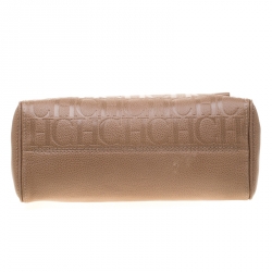 مملوكة مسبقًا Carolina Herrera Light Brown Leather Minuetto Top Handle Bag