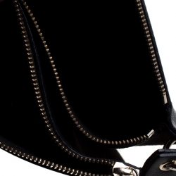Pre Owned Carolina Herrera Black Leather Castanuela Messenger Bag