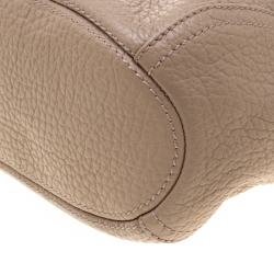 Pre Owned Carolina Herrera Beige Leather Maria Shoulder Bag