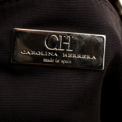 Carolina Herrera Gold Monogram Leather Audrey Tote