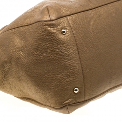 Pre Owned حقيبة يد كارولينا هيريرا أودري جلد مونوغرامية ذهبية