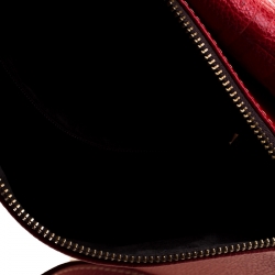 Carolina Herrera Red Leather Flap Crossbody Bag