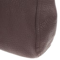 Pre Owned Carolina Herrera Brown Pebbled Leather Maria Bag