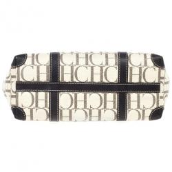 Pre Owned Carolina Herrera Monogram Coated Canvas Small Shopper Bag