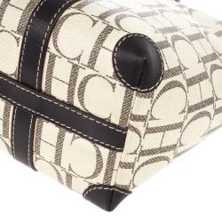 Pre Owned Carolina Herrera Monogram Coated Canvas Small Shopper Bag