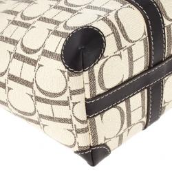 Pre Owned Carolina Herrera Monogram Coated Canvas Small Shopper Bag