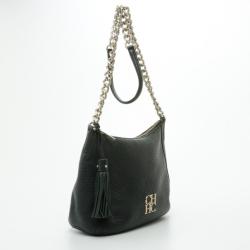 Pre Owned Carolina Herrera Black Leather Maria Shoulder Bag