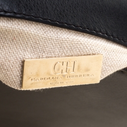 Pre Owned Carolina Herrera Tri Color Leather Shoulder Bag