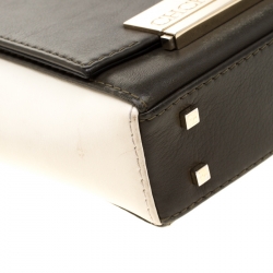 Pre Owned Carolina Herrera Tri Color Leather Shoulder Bag