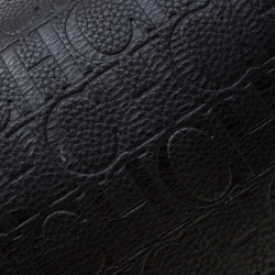 Pre Owned Carolina Herrera Black Leather Large Andy Boston Bag