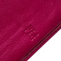 Pre Owned Carolina Herrera Multicolor Painted Monogram Leather Trifold Wallet