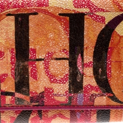 Pre Owned Carolina Herrera Multicolor Painted Monogram Leather Trifold Wallet