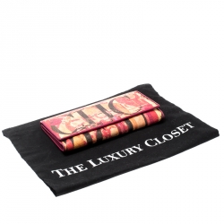 Pre Owned Carolina Herrera Multicolor Painted Monogram Leather Trifold Wallet