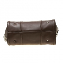 Pre Owned Carolina Herrera Brown Leather Satchel