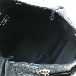 Pre Owned حقيبة يد كارولينا هيريرا أودري جلد مونوغرامية سوداء