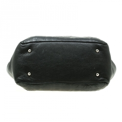 Pre Owned حقيبة يد كارولينا هيريرا أودري جلد مونوغرامية سوداء