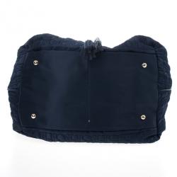 Pre Owned Carolina Herrera Drawstring Monogram Shoulder Bag