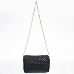 Pre Owned Carolina Herrera Black Quilted Flap Bag