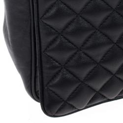 Pre Owned Carolina Herrera Black Quilted Flap Bag