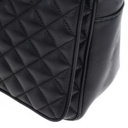 Pre Owned Carolina Herrera Black Quilted Flap Bag