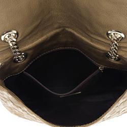 Pre Owned Carolina Herrera ‘Holly’ Bronze Monogram Embossed Bag