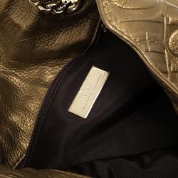 Pre Owned Carolina Herrera ‘Holly’ Bronze Monogram Embossed Bag