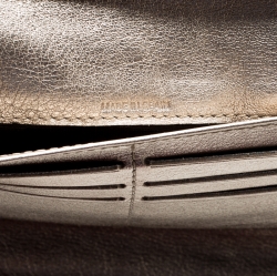 Pre Owned Carolina Herrera Gold Trifold Wallet