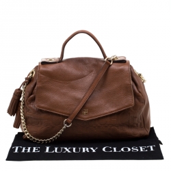 Pre Owned ح قيبة كارولينا هيريرا يد علوية مينوتو جلد بنية