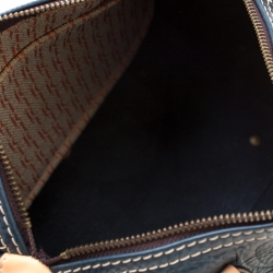 Pre Owned حقيبة كارولينا هيريرا أندي بوسطن جلد مونوغرامية خضراء