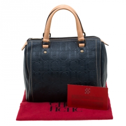 Pre Owned حقيبة كارولينا هير يرا أندي بوسطن جلد مونوغرامية خضراء