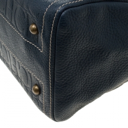 Pre Owned حقيبة كارولينا هيريرا أندي بوسطن جلد مونوغرامية خضراء