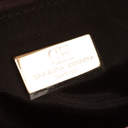 Pre Owned Carolina Herrera Beige Quilted Leather Flap Chain Shoulder Bag