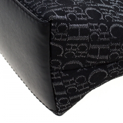 Pre Owned Carolina Herrera Black Signature Canvas Pochette Bag