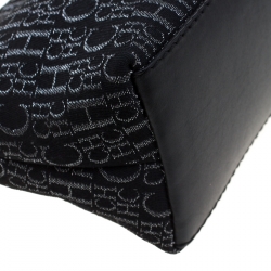 Pre Owned Carolina Herrera Black Signature Canvas Pochette Bag