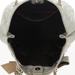 Pre Owned Carolina Herrera Gold Monogram Embossed ‘New Anna’ Tote