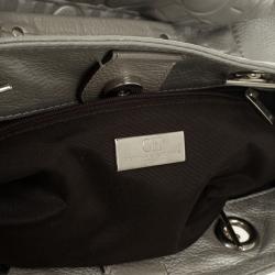 Pre Owned Carolina Herrera Gold Monogram Embossed ‘New Anna’ Tote