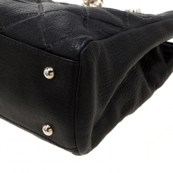 Pre Owned Carolina Herrera Black Quilted Leather Shopper Tote