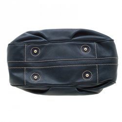 Pre Owned Carolina Herrera Dark Green Leather CH Logo Tote 