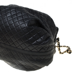 Pre Owned Carolina Herrera Black Quilted Leather Chain Satchel