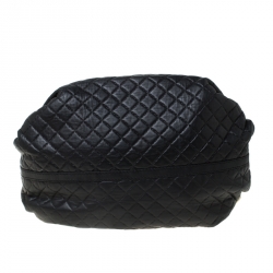 Pre Owned Carolina Herrera Black Quilted Leather Chain Satchel