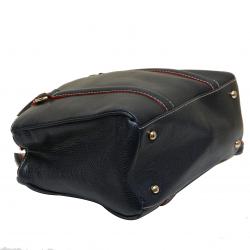 Pre Owned Carolina Herrera Dark Blue/Red Leather Matteo Tote