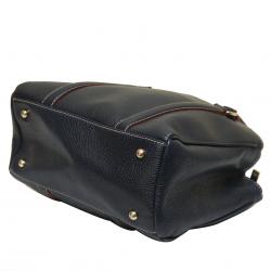 Pre Owned Carolina Herrera Dark Blue/Red Leather Matteo Tote