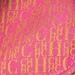 Carolina Herrera Pink Monogram Leather Andy Boston Bag