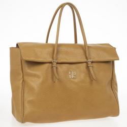 Pre Owned Carolina Herrera Beige Adagio Leather Bag