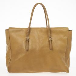 Pre Owned Carolina Herrera Beige Adagio Leather Bag