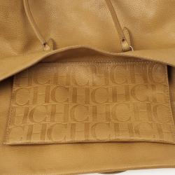 Pre Owned Carolina Herrera Beige Adagio Leather Bag