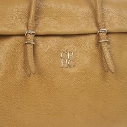 Pre Owned Carolina Herrera Beige Adagio Leather Bag